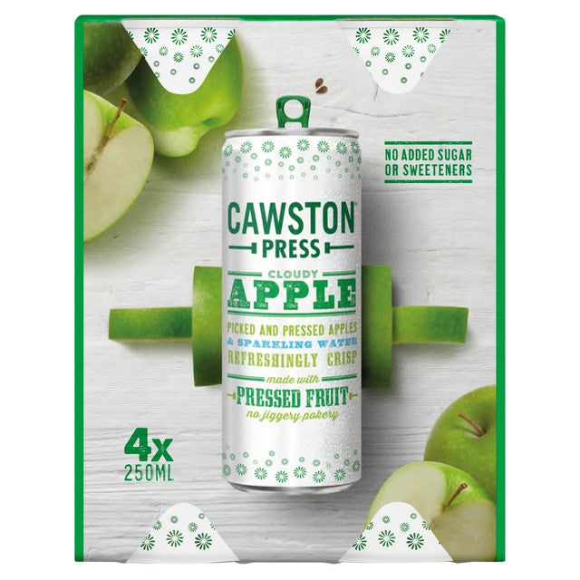 Cawston Press Sparkling Apple drink sleeve 4 x 250ml - British product