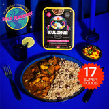 Kulcher Jamaican Mutt'n with Coconut Rice frozen meal, imported from the UK