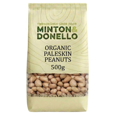 M&S Minton & Donello Organic Peanuts Paleskin Nuts 500g- Buy online at McGrocer