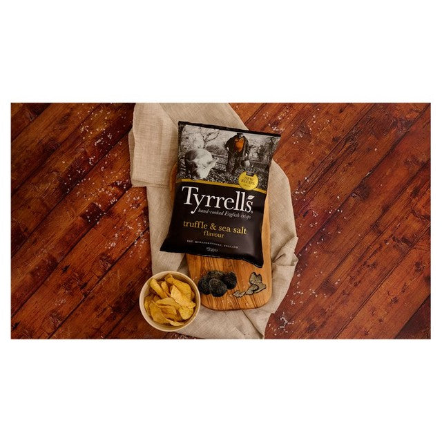 Tyrrell's Truffle & Sea Salt Sharing Crisps 135g, imported from the UK
