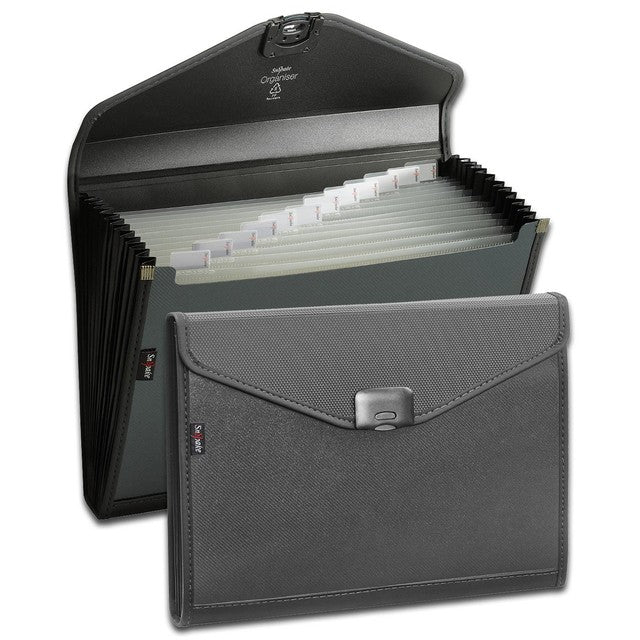 Snopake Zeon A4 expanding organiser with 13 dividers (British brand)