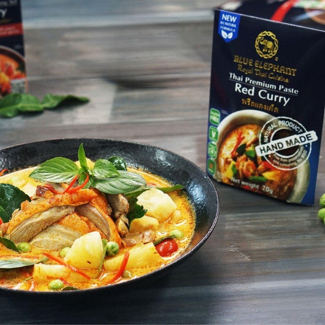 Blue Elephant Thai red curry paste 70g, imported from the UK