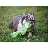 Petface Finlay Frog plush dog toy, UK version