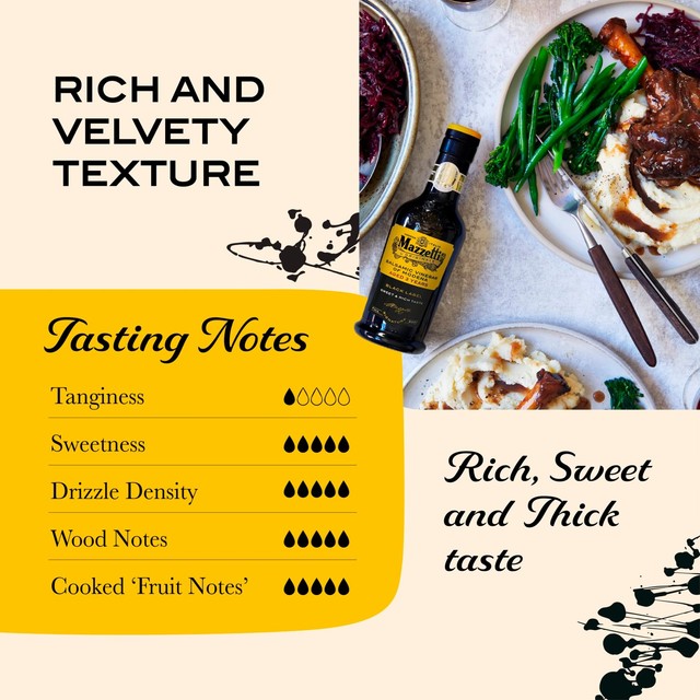 Mazzetti balsamic vinegar Black Label 5 Leaf 250ml, imported from the UK