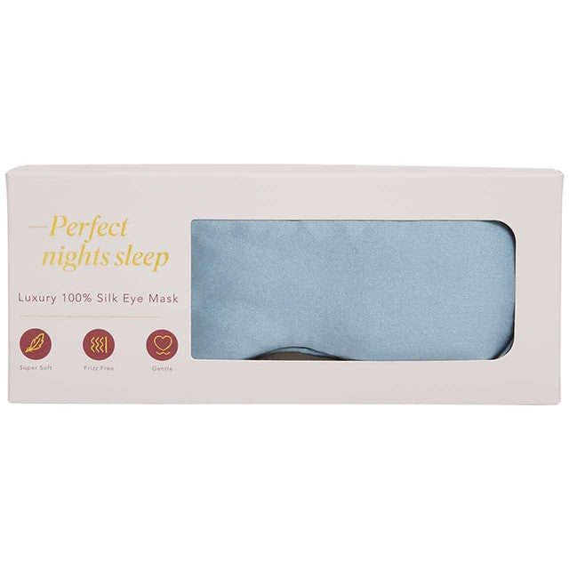 M&S Pure Silk Eye Mask blue, imported from the UK