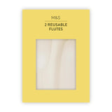M&S reusable champagne flutes set of 2, imported from the UK