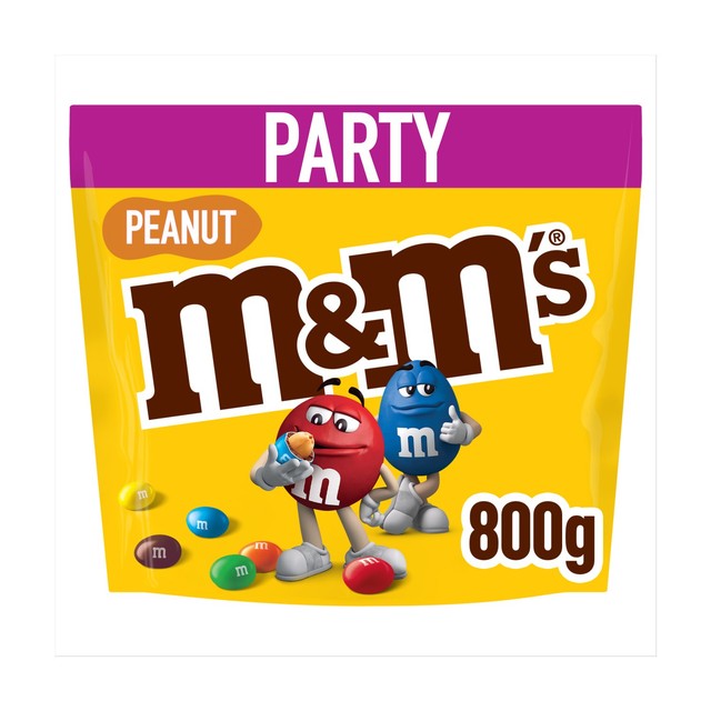 M&M's Crunchy Peanut Milk Chocolate 800g Bag, imported from the UK