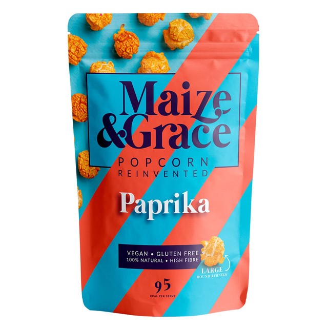 Maize & Grace paprika popcorn 46g, imported from the UK