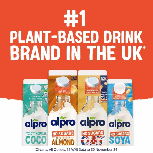 Alpro Oat No Sugar dairy-free oat drink 1L - British product