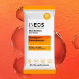 INEOS deodorant wipes Mandarin + Sandalwood (British brand)