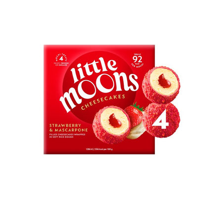 Little Moons Mochi Cheesecake aux Fraises & Mascarpone 120g