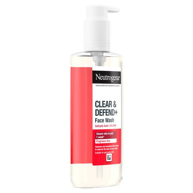 Neutrogena Clear and Defend+ Face Wash 200ml, imported from the UK