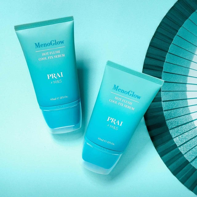 PRAI MenoGlow Hot Flush Cool Fix Serum 60ml, imported from the UK