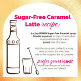 Monin Caramel Syrup Sugar Free 250ml, imported from the UK