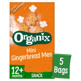 Organix gingerbread men biscuits 5x20g, imported from the UK