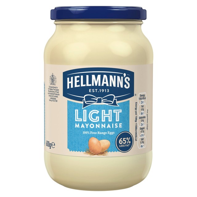 Hellmann's light mayonnaise 600g jar, UK version