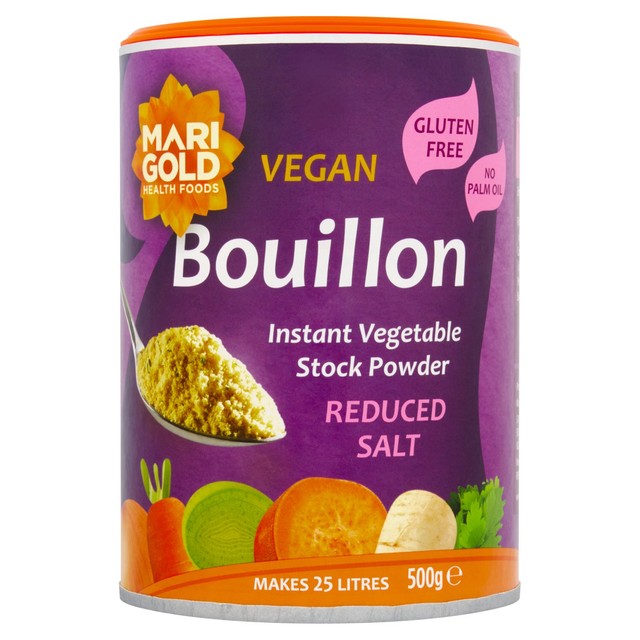 Marigold Health Foods Swiss Vegetable Reduced Salt Bouillon Powder 500g, imported from the UK