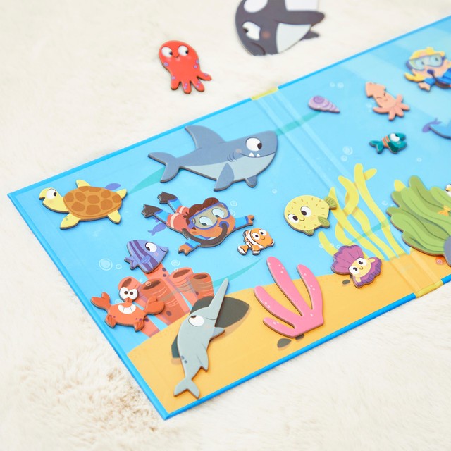 Janod magnetic book with 30 magnets ocean toy (British brand)