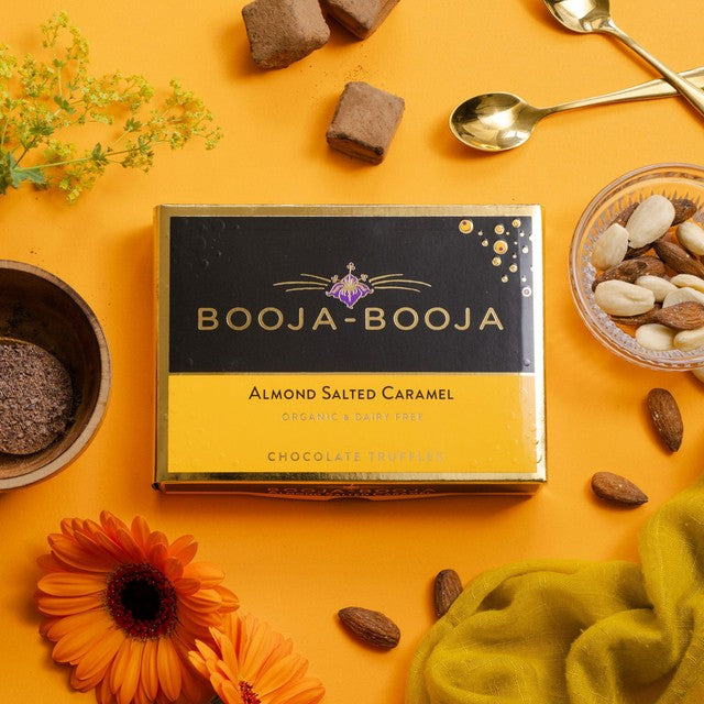 Booja Booja almond salted caramel vegan chocolate truffles 92g - British product