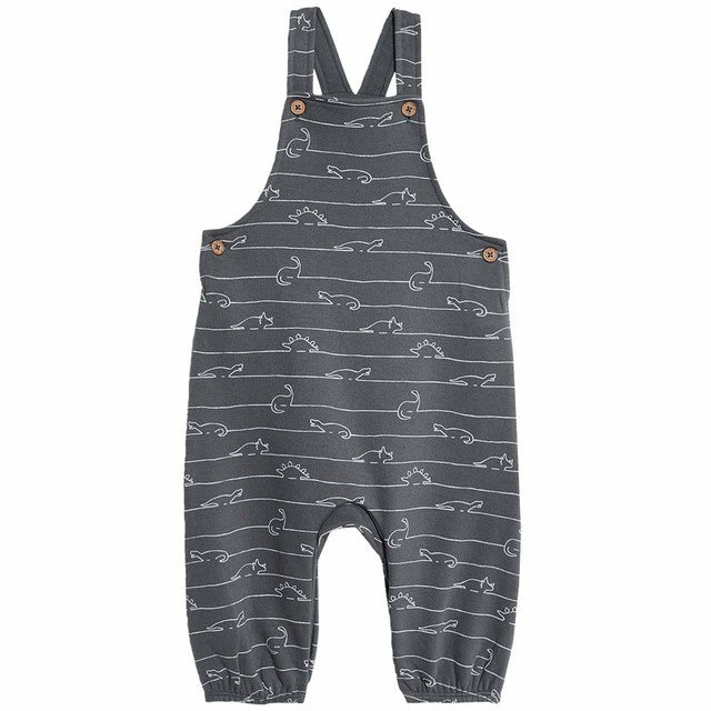 M&S Dino baby dungarees set, Carbon, 3-6 months, imported from the UK
