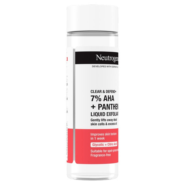 Neutrogena Liquid Exfoliant 7% AHA Panthenol 125ml, imported from the UK