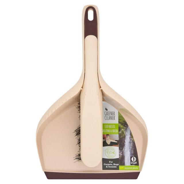 Greener Cleaner stiff dustpan and brush cream, UK version