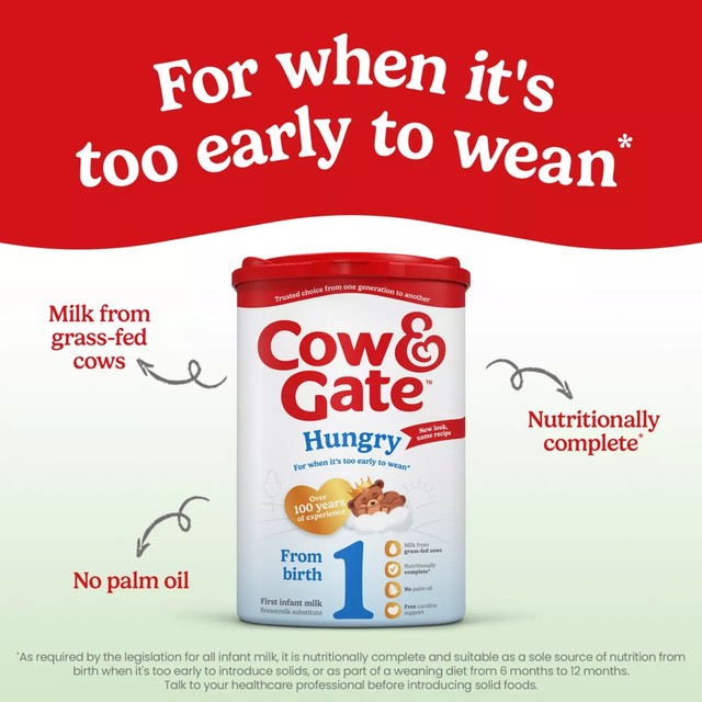 Cow & Gate Hungry First infant milk formula from birth 800g - British product