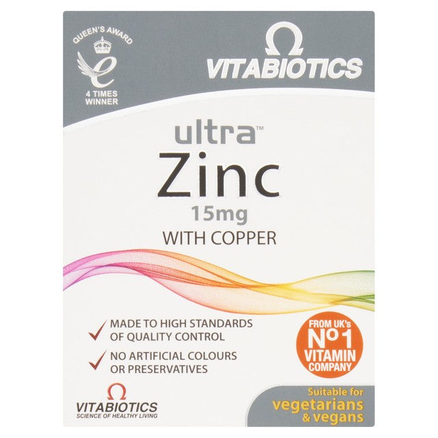 Vitabiotics Ultra Zinc zinc copper supplement tablets 60 tablets (British brand)