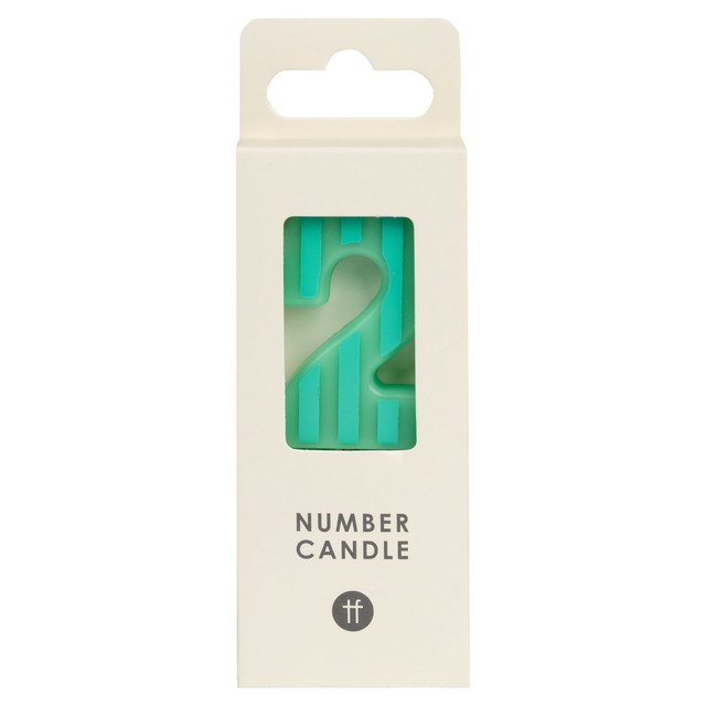 Talking Tables number 2 candle for cakes 13cm, UK version