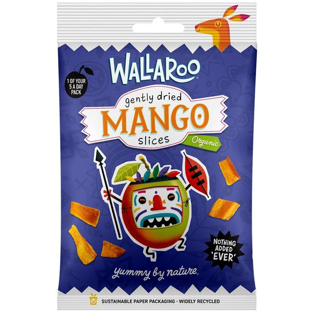 Wallaroo organic dried mango slices 35g (British brand)