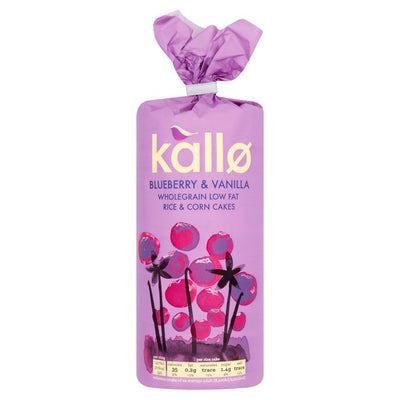 كعك الأرز والذرة بالتوت والفانيليا من Kallo 131 جم