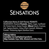 Walkers Californian Honey & Salt Roasted Peanuts 170g (British brand)