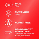 Durex strawberry flavoured edible lubricant 100ml - British product