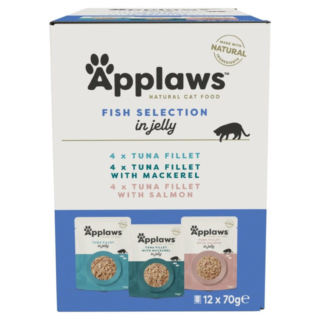 Applaws fish selection cat food pouches 12x70g - British product