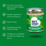 Bay's Kitchen Thai Green Curry Low FODMAP Sauce 260g - British product