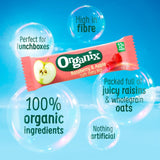 Organix oat and raisin flapjack bites 80g multipack, imported from the UK