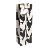 Caroline Gardner monochrome heart grid bottle bag - British product