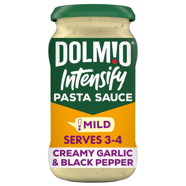 Dolmio Mild Creamy Garlic & Black Pepper pasta sauce 390g - British product
