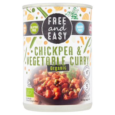 M&S Free & Easy Free From Organic Chick Pea & Vegetable Curry Ready Meal 400g- Buy online at McGrocer