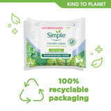 Simple Micellar Biodegradable Cleansing Wipes 40 Wipes (British brand)