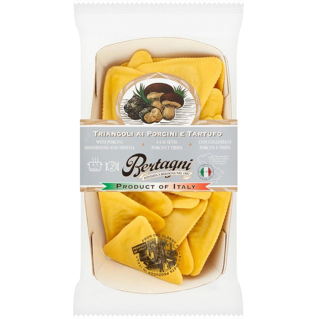 Bertagni porcini truffle triangoli pasta 250g - British product