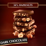 Lindt hazelnuts dark chocolate bar 150g, UK version