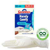 Spontex latex disposable gloves 40 pack (British brand)