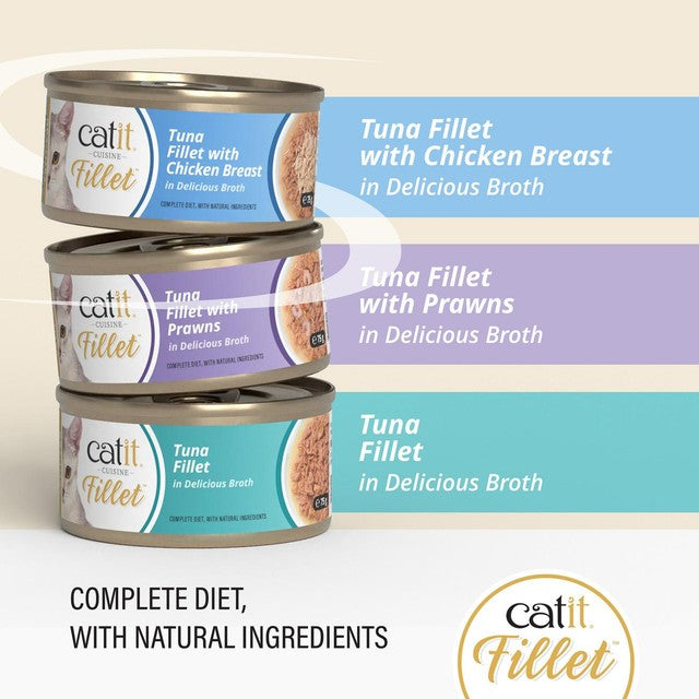 Catit tuna fillet variety pack for cats, imported from the UK