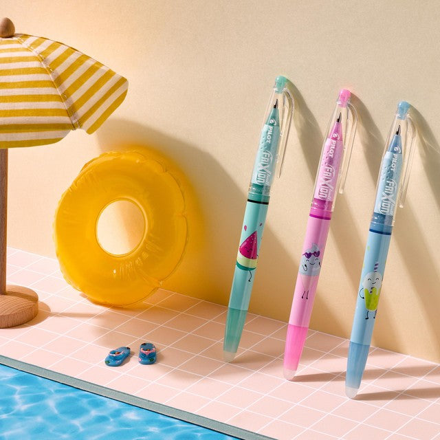 Pilot Frixion Pool Party erasable gel pens pack of 3 - British product