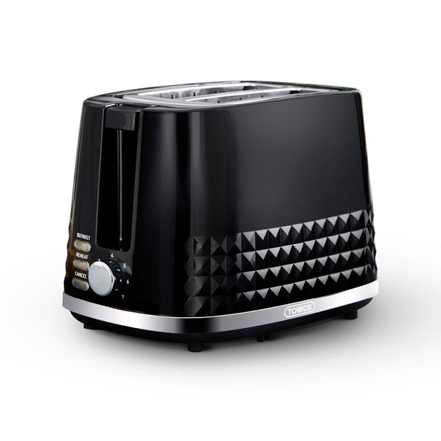 Tower Solitaire 2 slice toaster black - British product