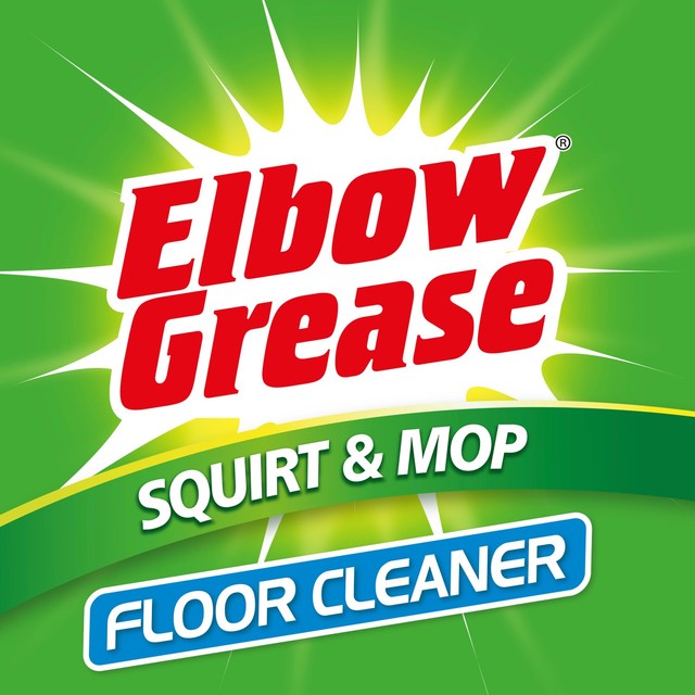 Elbow Grease lemon floor cleaner bottle, imported from the UK