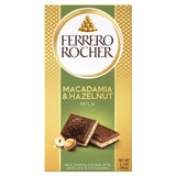 Ferrero Rocher milk chocolate with hazelnut and macadamia bar 90g - British product