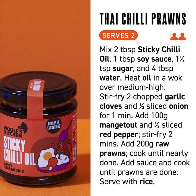 The Woolf's Kitchen Sticky Chilli Oil 190ml (British brand)