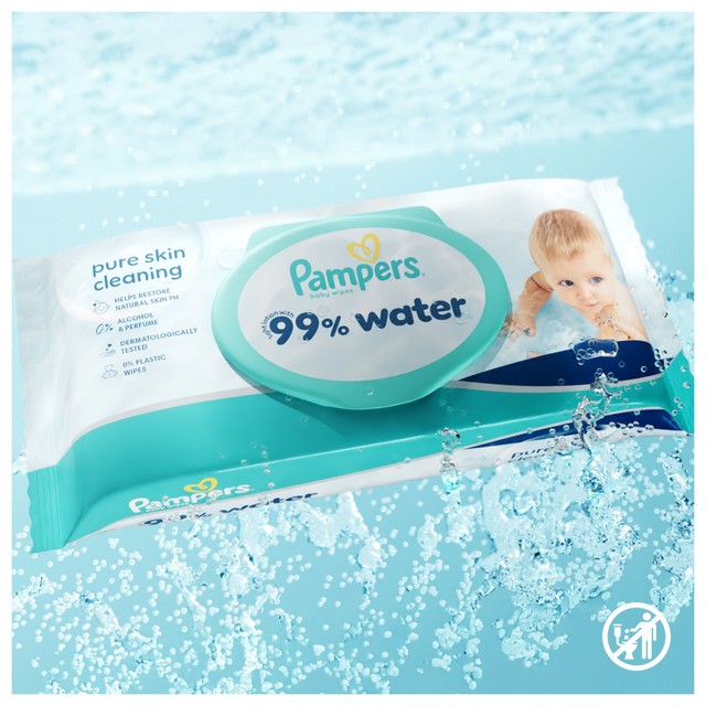 Pampers 99% water baby wipes (British brand)